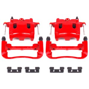 Infiniti QX56 Brake Calipers - Front - PowerStop - Powder Coated with Brackets - Red - `04-`06