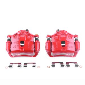 Kia Soul Brake Calipers - Front - PowerStop - Powder Coated w/ Brackets - Red - `10-`13