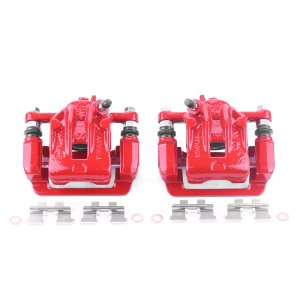 Hyundai Tucson Brake Calipers - Rear - PowerStop - Powder Coated - Red - `05-`09