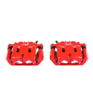 Acura TL Brake Calipers - Front - PowerStop - Powder Coated - Red - `09-`14