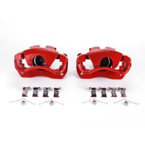 Lexus ES300h Brake Calipers - Front - PowerStop - Powder Coated + Includes Brackets - Red - `13-`17