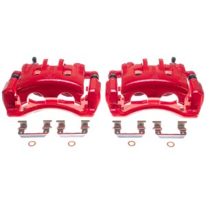 Hyundai Santa Fe Brake Calipers - Front - PowerStop - High-Temp EPDM Rubber Dust Boots - Red - `07-`09