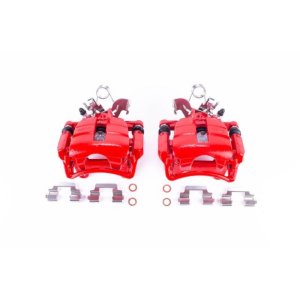 Audi S4 Brake Calipers - Rear - PowerStop - Powder Coated - Red - `04-`09