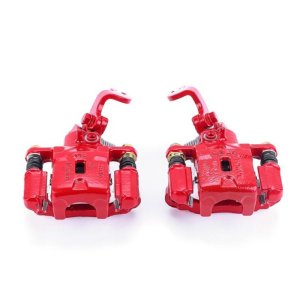 Hyundai Elantra Disc Brake Caliper Set - Rear - PowerStop - Powder Coated - Red - `05-`06