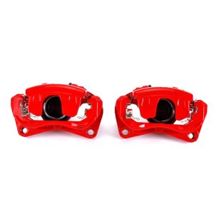 Nissan Altima Brake Calipers - Perf - Front - PowerStop - Red Powder Coated - Red - `07-`10