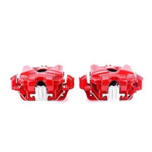 BMW X1 Brake Calipers - Front - PowerStop - Red Powder Coated - Red - `13-`15