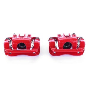 Hyundai Elantra Brake Calipers - Rear - PowerStop - Powder Coated - Red - `07-`10