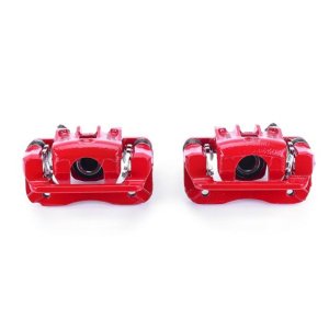 Hyundai Elantra Brake Calipers - Rear - PowerStop - Powder Coated - Red - `07-`10