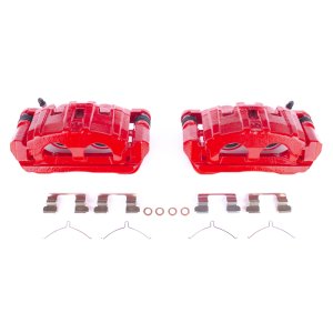 Acura MDX Brake Calipers - Front - PowerStop - Powder Coated - Red - `14-`16