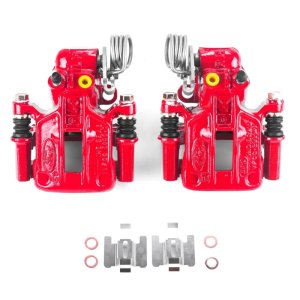 Ford Taurus Brake Calipers - Rear - PowerStop - High-Temp Powder Coated - Red - `93-`07