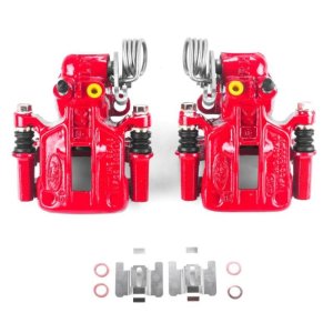Ford Taurus Brake Calipers - Rear - PowerStop - High-Temp Powder Coated - Red - `93-`07