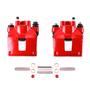 Ford Explorer Brake Calipers - Rear - PowerStop - Powder Coated - Red - `95-`01