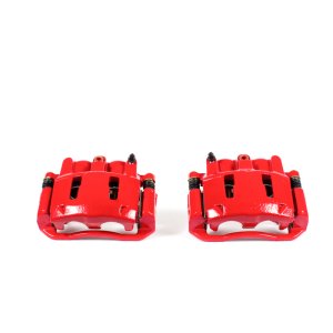Ford Explorer Brake Calipers - Front - PowerStop - Powder Coated - Red - `95-`01