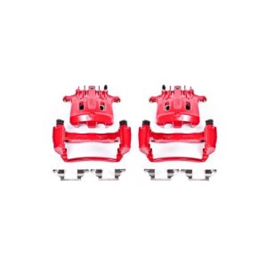 Ford Excursion Brake Calipers - Rear - PowerStop - Powder Coated - Red - 2000