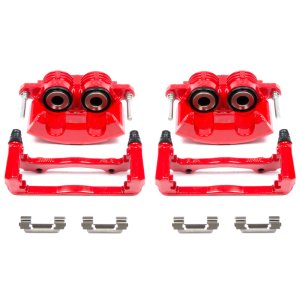 Chevrolet Camaro Brake Calipers - Front - PowerStop - High-Temp Red Powder Coated Calipers - Red - `98-`02