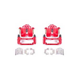 Cadillac XLR Brake Calipers - Rear - PowerStop - High-Temp Red Powder Coated - Red - `04-`05