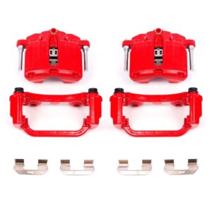Cadillac DeVille Brake Calipers - Rear - PowerStop - Powder Coated - Red - `00-`03