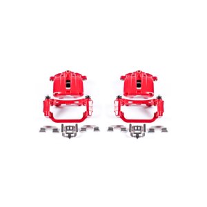 Cadillac DeVille Brake Calipers - Rear - PowerStop - Powder Coated - Red - `00-`03