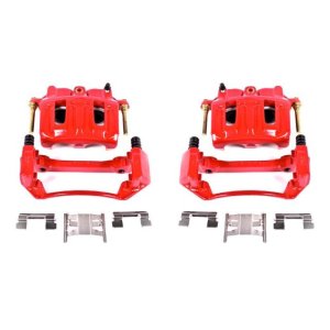 Ford F-150 Brake Calipers - Front - PowerStop - Powder Coated - Red - `99-`03