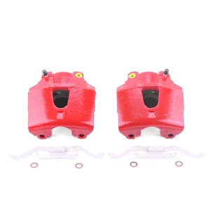Dodge Dakota Brake Calipers - Front - PowerStop - Powder Coated - Red - `00-`02