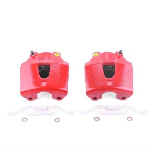 Dodge Dakota Brake Calipers - Front - PowerStop - Powder Coated - Red - `00-`02