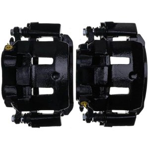 Ford Excursion Brake Calipers - Front - PowerStop - Powder Coated - Black - `00-`05