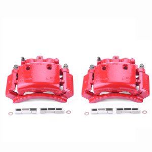 Dodge Ram 2500 Brake Calipers - Rear - PowerStop - Powder Coated - Red - `01-`02