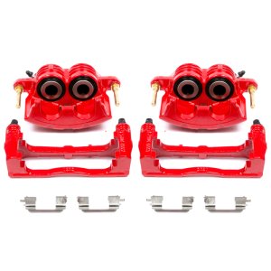 Buick Rainier Brake Calipers - Front - PowerStop - Powder Coated - Red - `04-`05