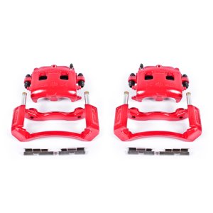 Dodge Ram 1500 Brake Calipers - Front - PowerStop - Powder Coated - Red - `02-`05