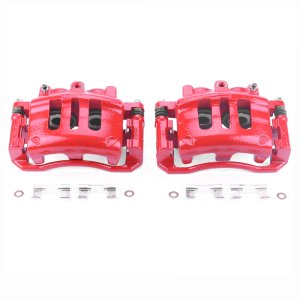 Ford Crown Victoria Brake Calipers - Front - PowerStop - High-Temp Red Powder Coated - Red - `03-`11