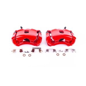 Chevrolet Cobalt Brake Calipers - Front - PowerStop - With Brackets - Red - `07-`10