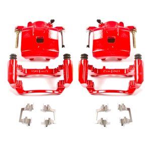 Chevrolet Cobalt Brake Calipers (2) - Front - PowerStop - Powder Coated - Red - `05-`08