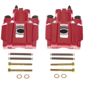 Chrysler Pacifica Brake Calipers (2) - Rear - PowerStop - Powder Coated - Red - `04-`08