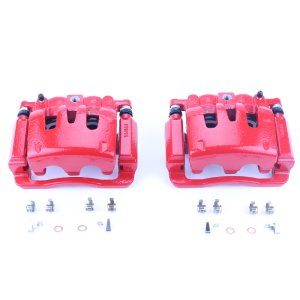 Ford F-250 Super Duty Brake Calipers - Rear - PowerStop - Powder Coated - Red - `05-`07