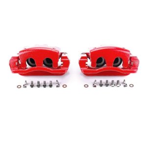 Ford F-250 Super Duty Brake Calipers - Rear - PowerStop - Powder Coated - Red - `05-`07 Ford F-250 Super Duty Brake Calipers - Rear - PowerStop - Powder Coated - Red - `05-`07