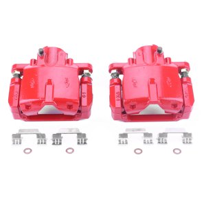 Cadillac CTS Brake Calipers - Rear - PowerStop - High-Temp Red Powder Coated - Red - `06-`07