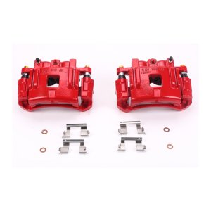 Chevrolet Colorado Brake Calipers - Front - PowerStop - Powder Coated - Red - `04-`08