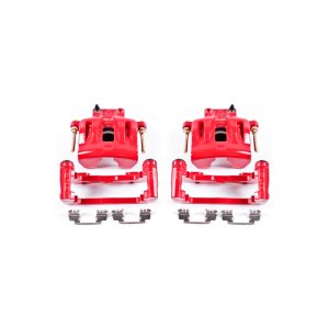 Dodge Magnum Brake Calipers - Front - PowerStop - Floating Caliper with Bracket - Red - `05-`08