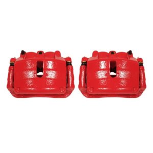 Ford F-150 Brake Calipers - Front - PowerStop - Powder Coated with Brackets - Red - 2009 Ford F-150 Brake Calipers - Front - PowerStop - Powder Coated with Brackets - Red - 2009
