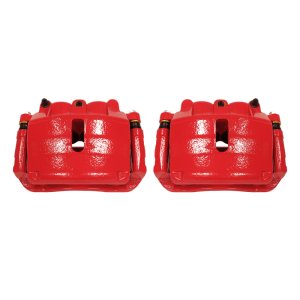 Ford F-150 Brake Calipers - Front - PowerStop - Powder Coated with Brackets - Red - 2009