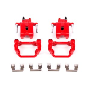 Dodge Magnum Brake Calipers - Rear - PowerStop - Red Powder Coated - Red - `05-`08