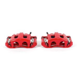 Ford Explorer Brake Calipers - Front - PowerStop - Powder Coated - Red - `06-`10
