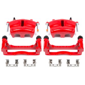 Buick Rainier Brake Calipers - Front - PowerStop - Red Powder Coated - Red - `06-`07