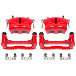 Buick Rainier Brake Calipers - Front - PowerStop - Red Powder Coated - Red - `06-`07