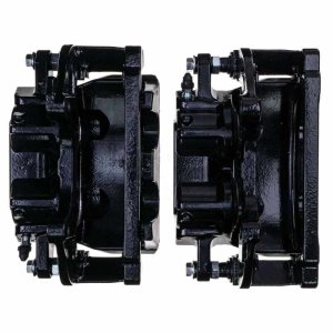 Dodge Caliber Brake Calipers (2) - Front - PowerStop - High-Temp Black Powder Coated - Black - `08-`09