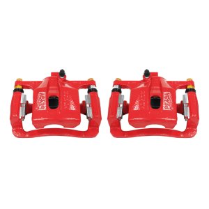 Hummer H3 Brake Calipers - Rear - PowerStop - Powder Coated with Brackets - Red - `06-`10