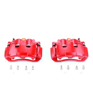 Chrysler Aspen Brake Calipers - Front - PowerStop - Powder Coated - Red - `07-`09