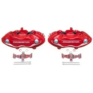 Dodge Magnum Performance Brake Caliper - Front - PowerStop - Red Powder Coated Caliper - Red - `06-`08