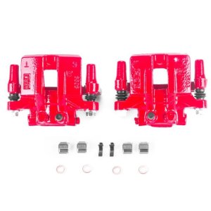 Chrysler Sebring Brake Calipers - Rear - PowerStop - Performance Caliper Set with Brackets - Red - `07-`10