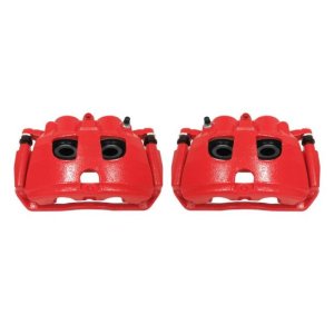 Dodge Ram 2500 Brake Calipers - Rear - PowerStop - Powder Coated - Red - `09-`10 Dodge Ram 2500 Brake Calipers - Rear - PowerStop - Powder Coated - Red - `09-`10